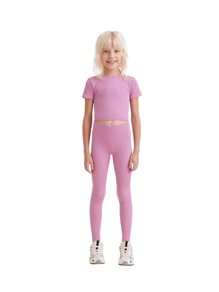 Leggings a costine senza cuciture di bambini